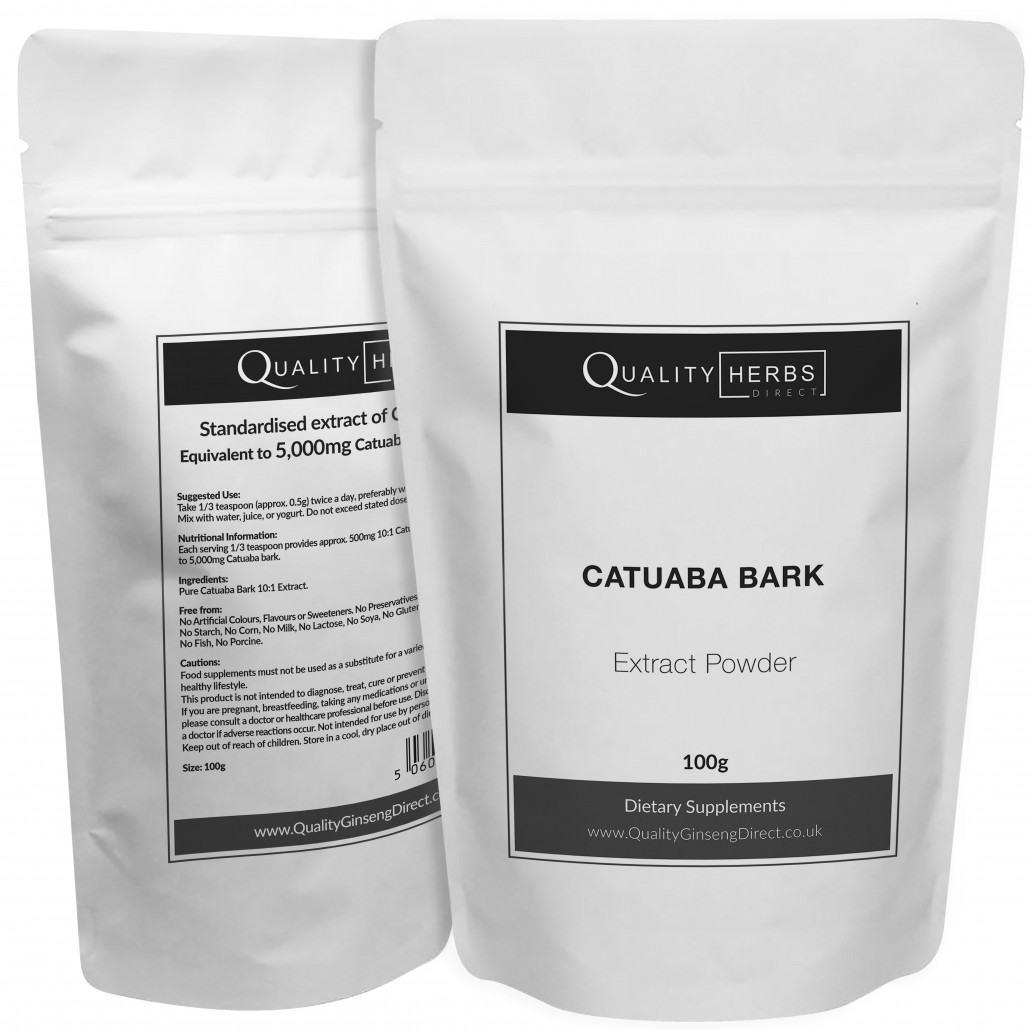 Catuaba Bark 101 Extract Powder Powerful Formula Quality Ginseng