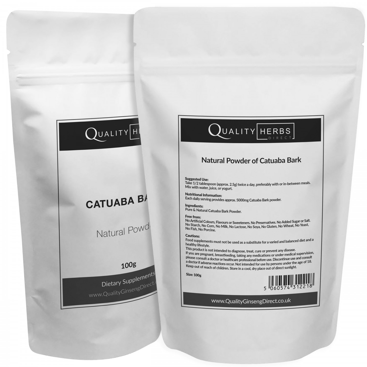 Catuaba Bark Raw Powder Natural & Powerful Quality Ginseng Direct