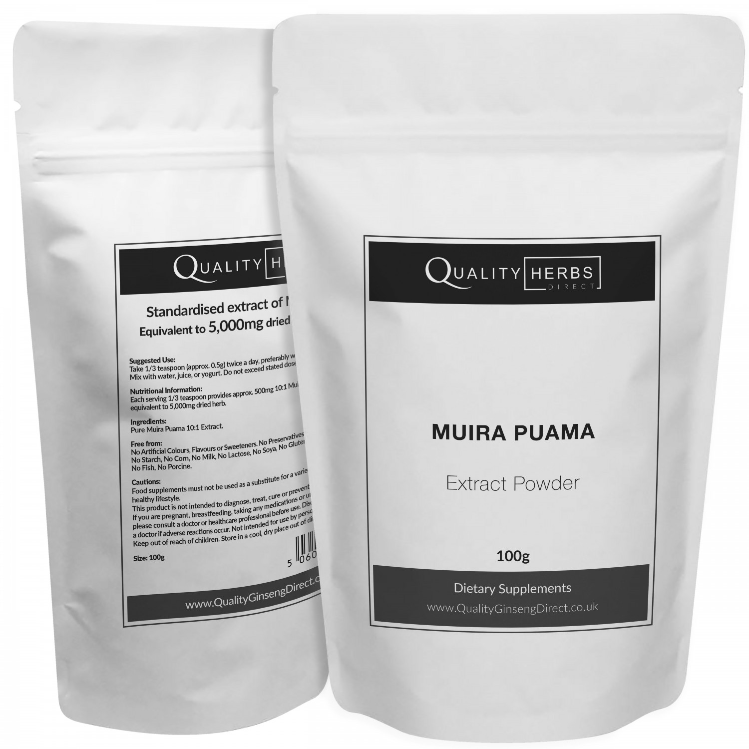 Muira Puama 101 Extract Powder Powerful Formula Quality Ginseng